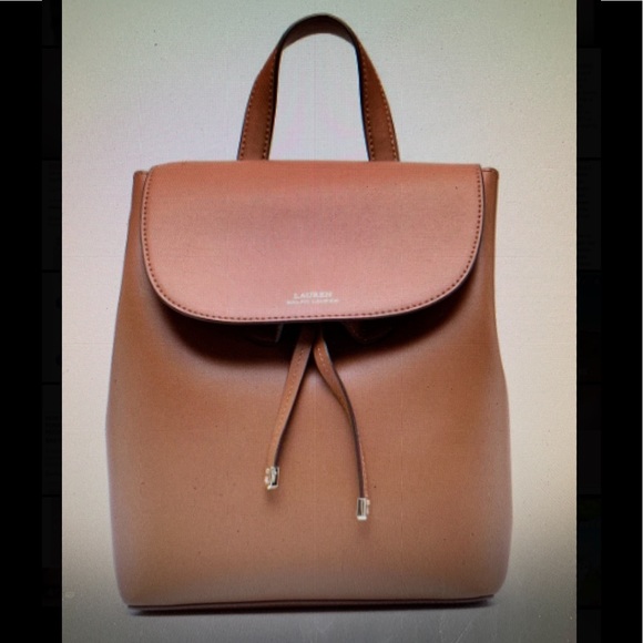 Lauren Ralph Lauren Handbags - 🎉HP🎉WOMENS RALPH LAUREN EMBOSSED LOGO LEATHER BACKPACK NWT!